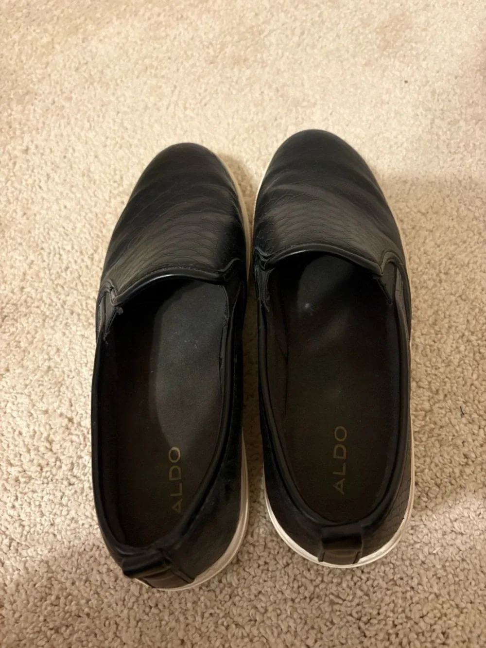 Women’s Aldo Black Slip-On Casual Sneakers Size 9
